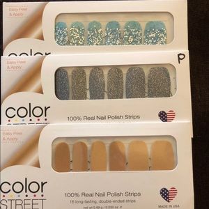 Color street glitter and shimmer sets
